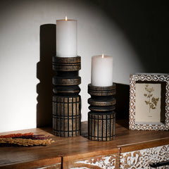 Candle Holder | Decorative Wooden Candle Holder | Elegant Home Accent Piece