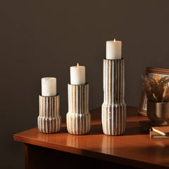 Candle Holder | Decorative Wooden Candle Stand | Stylish Home Décor Accent