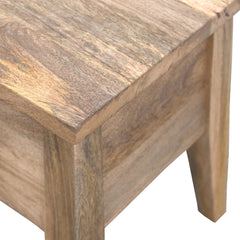 Solid Wood Lid Up Storage Bench, Light Brown