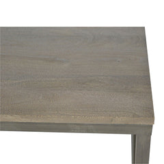 Industrial Cross Metal Coffee Table, Brown and Black
