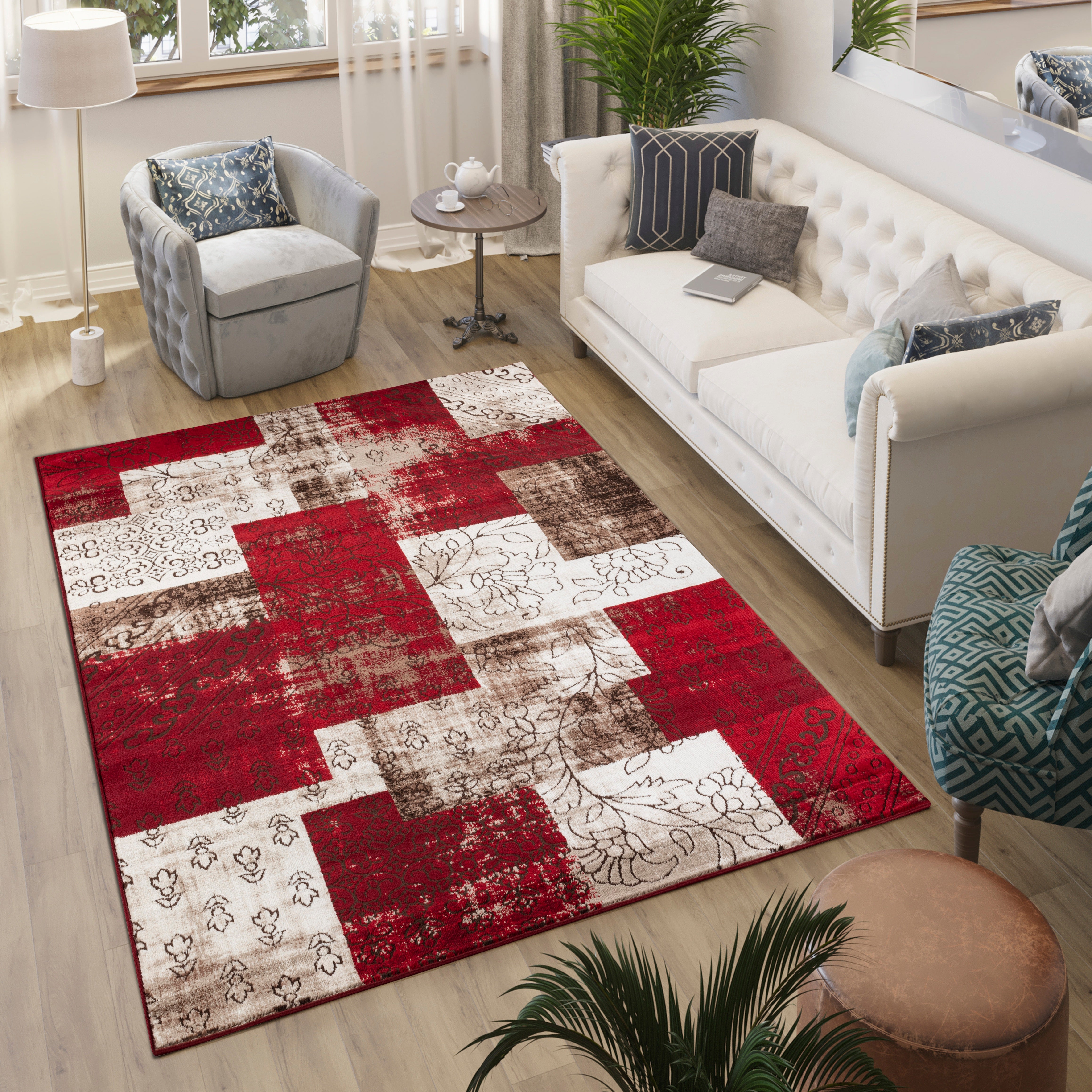 Argon 6970 Area Rug Burgundy/Burgundy