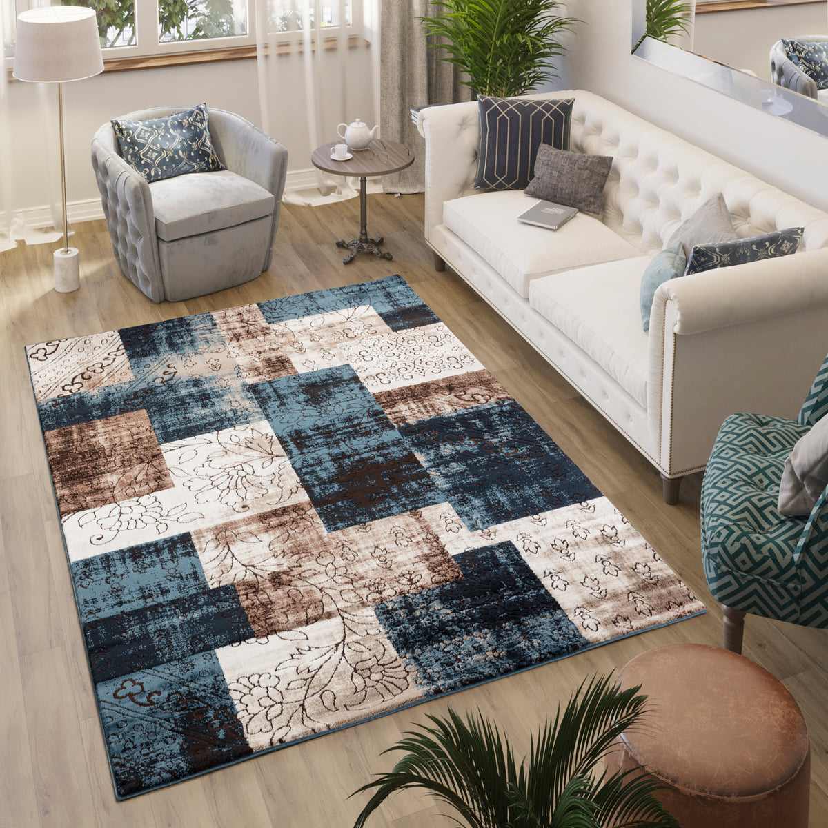 Argon 6970 Area Rug Navy/Navy