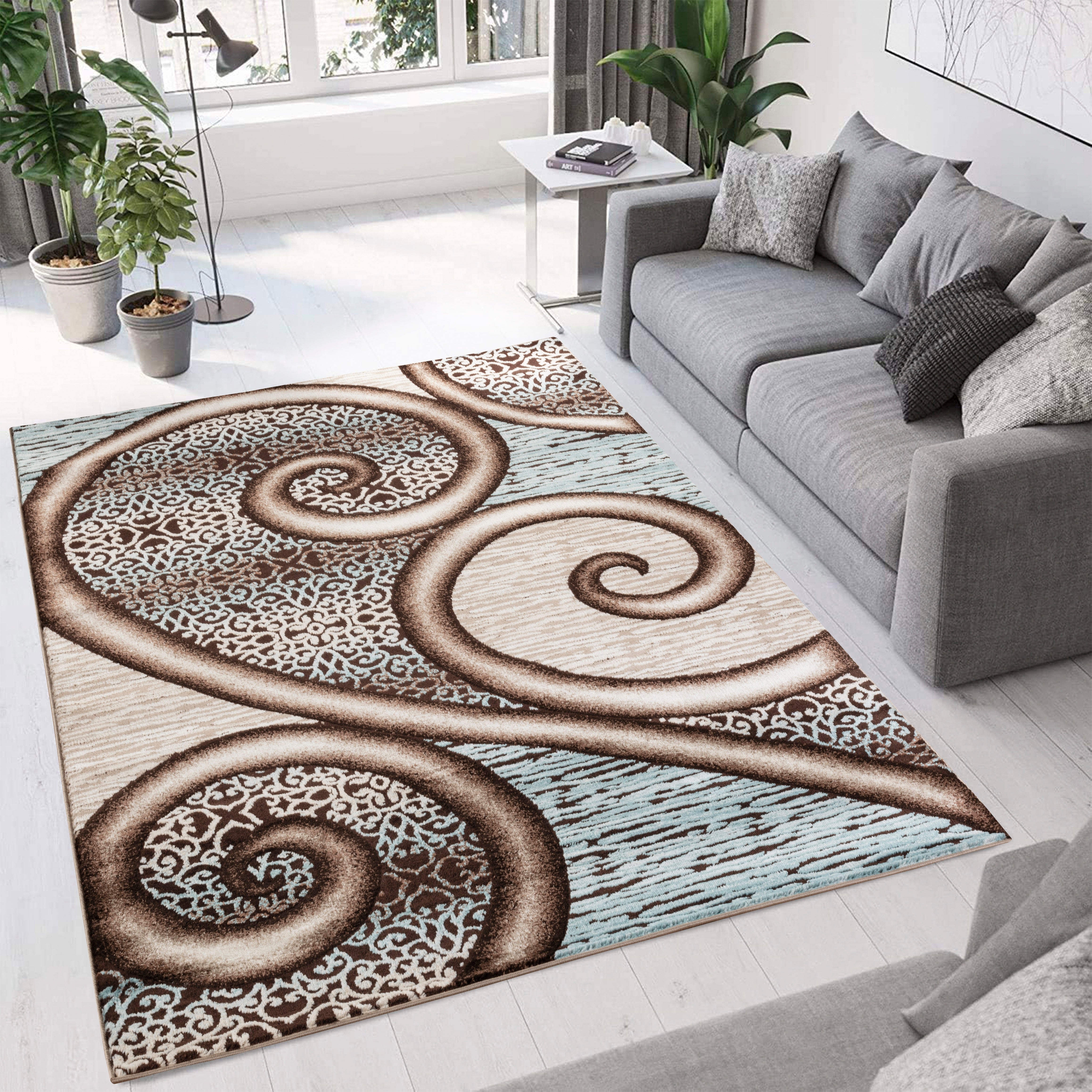Argon 8659 Area Rug Blue/D.Beige