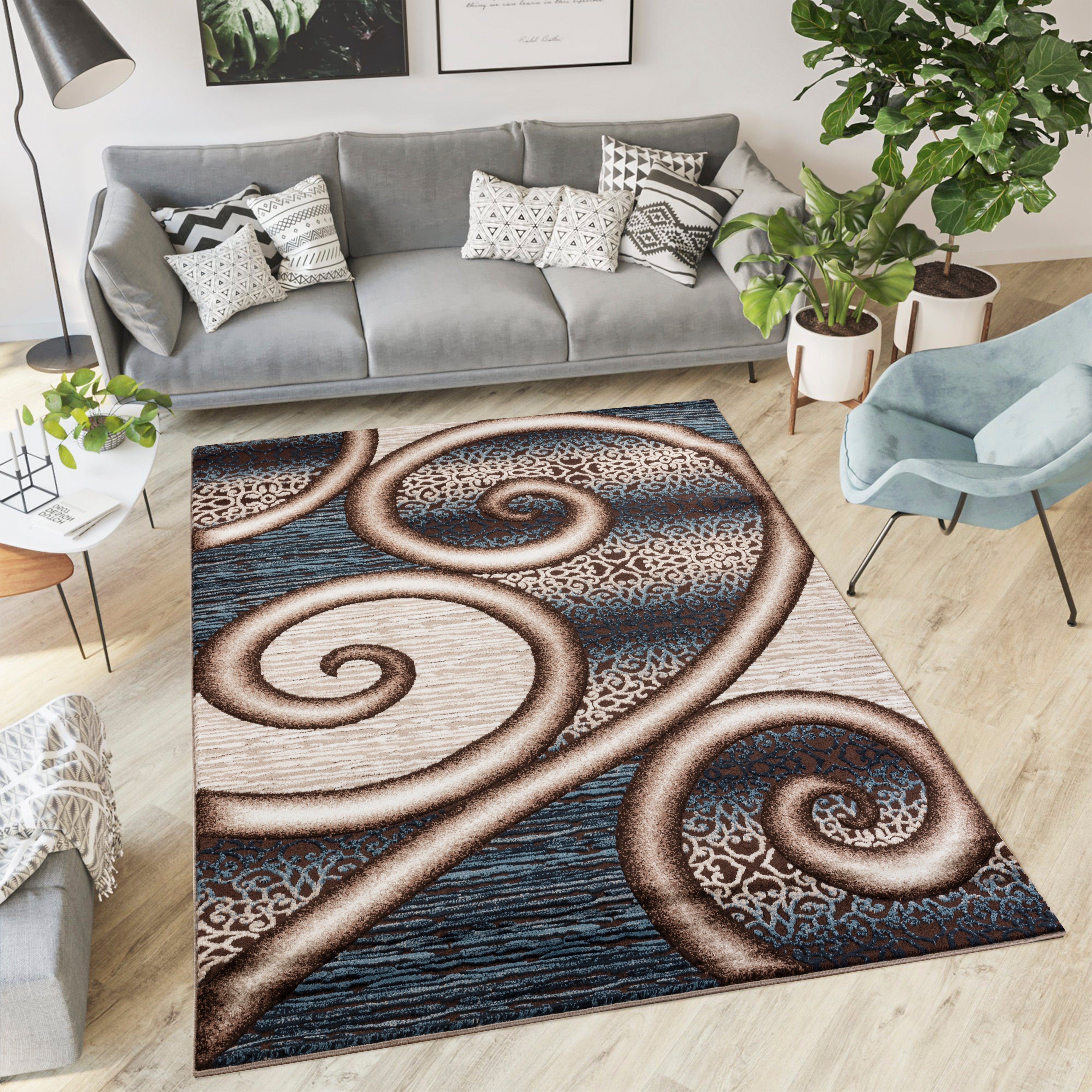 Argon 8659 Area Rug Navy/D.Beige