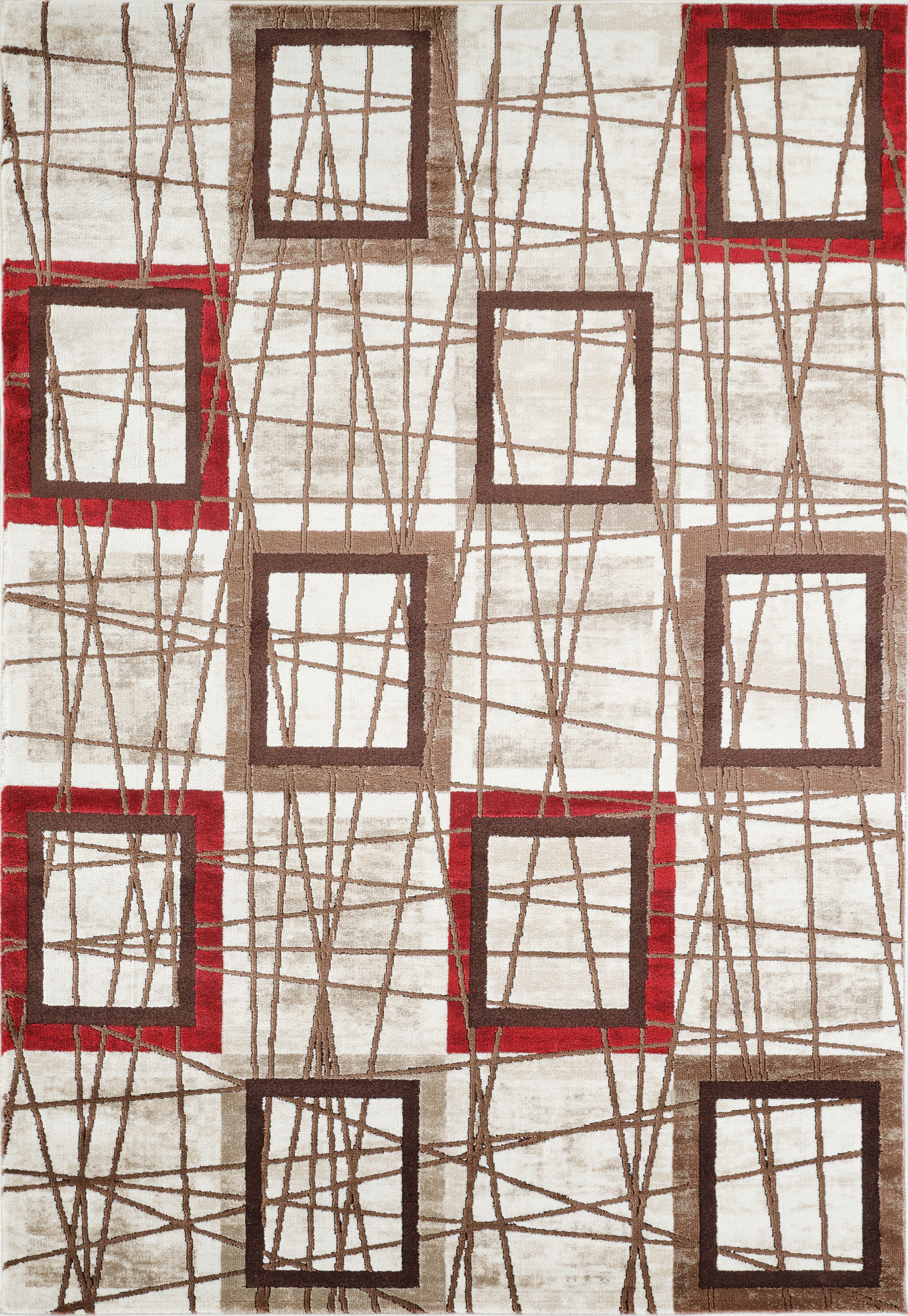 Argon 9573 Area Rug Burgundy/White