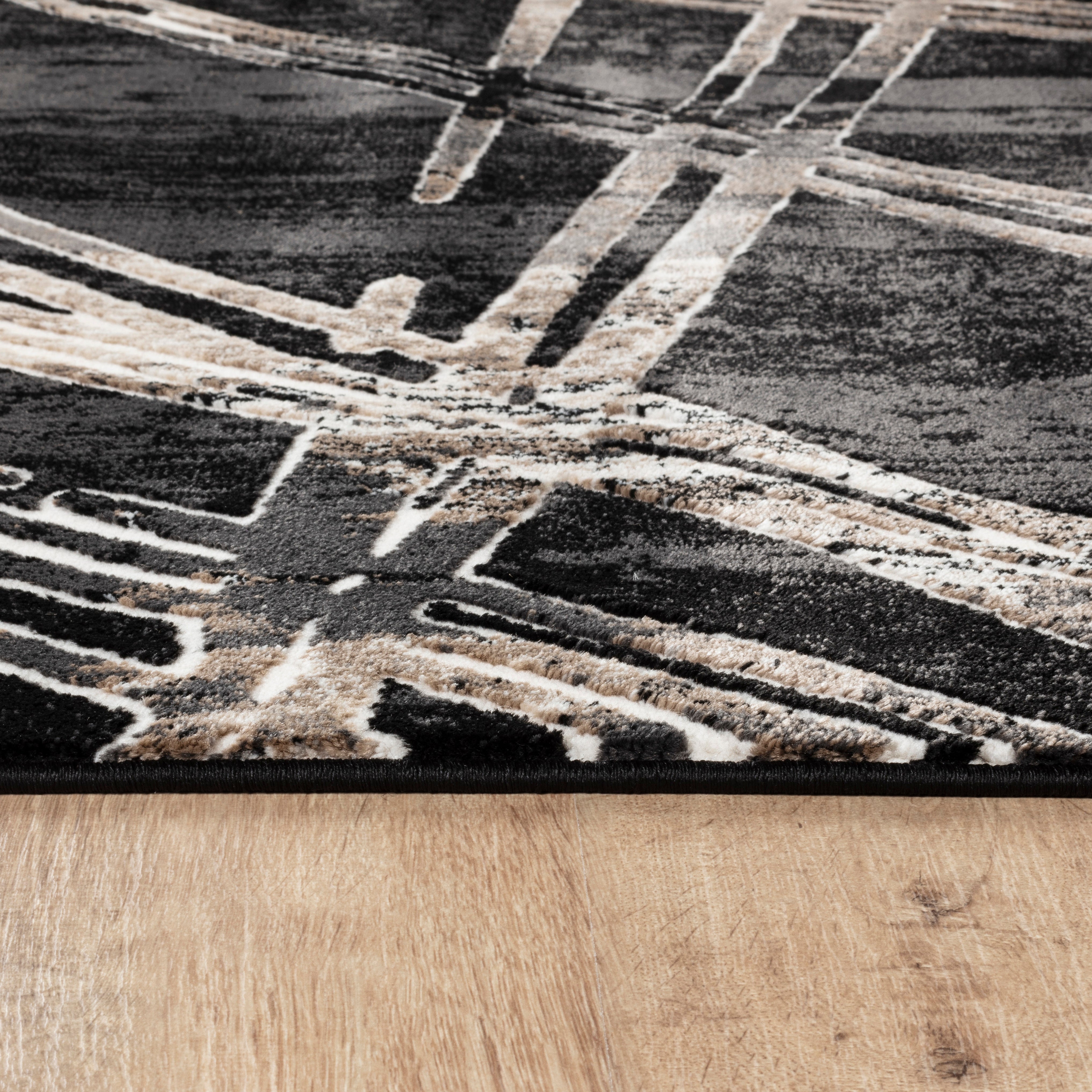 Argon 9615 Area Rug Black/Black