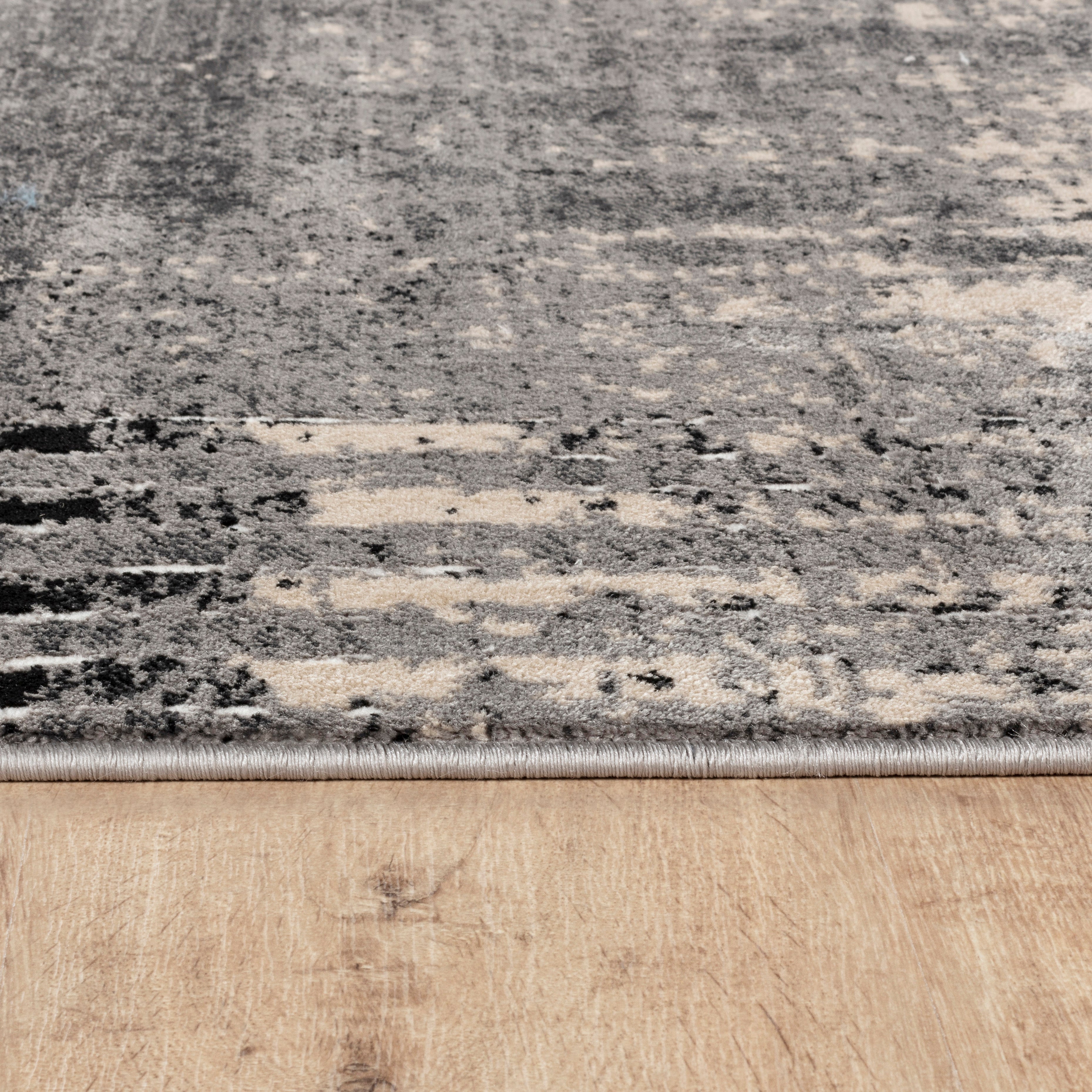 Argon 802 Area Rug Black /Grey
