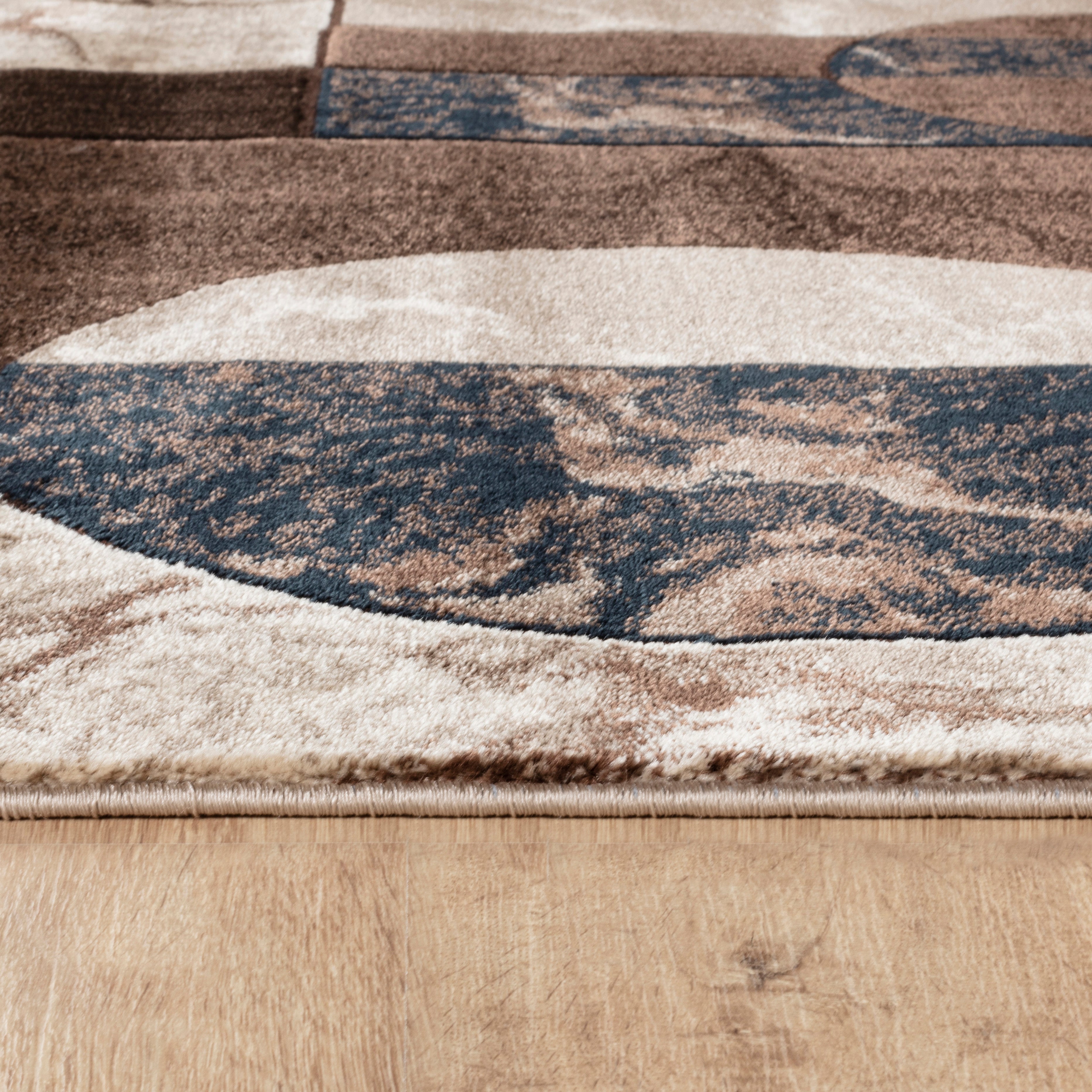 Argon 292 Area Rug Navy/D.Beige