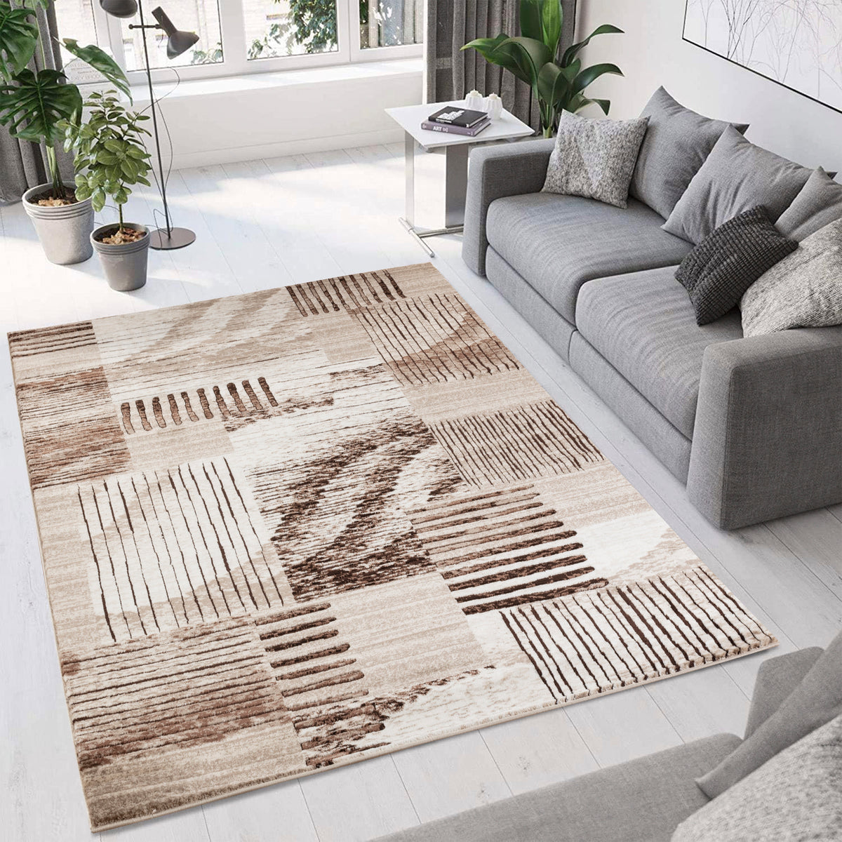 Argon 294 Area Rug D.Beige/D.Beige