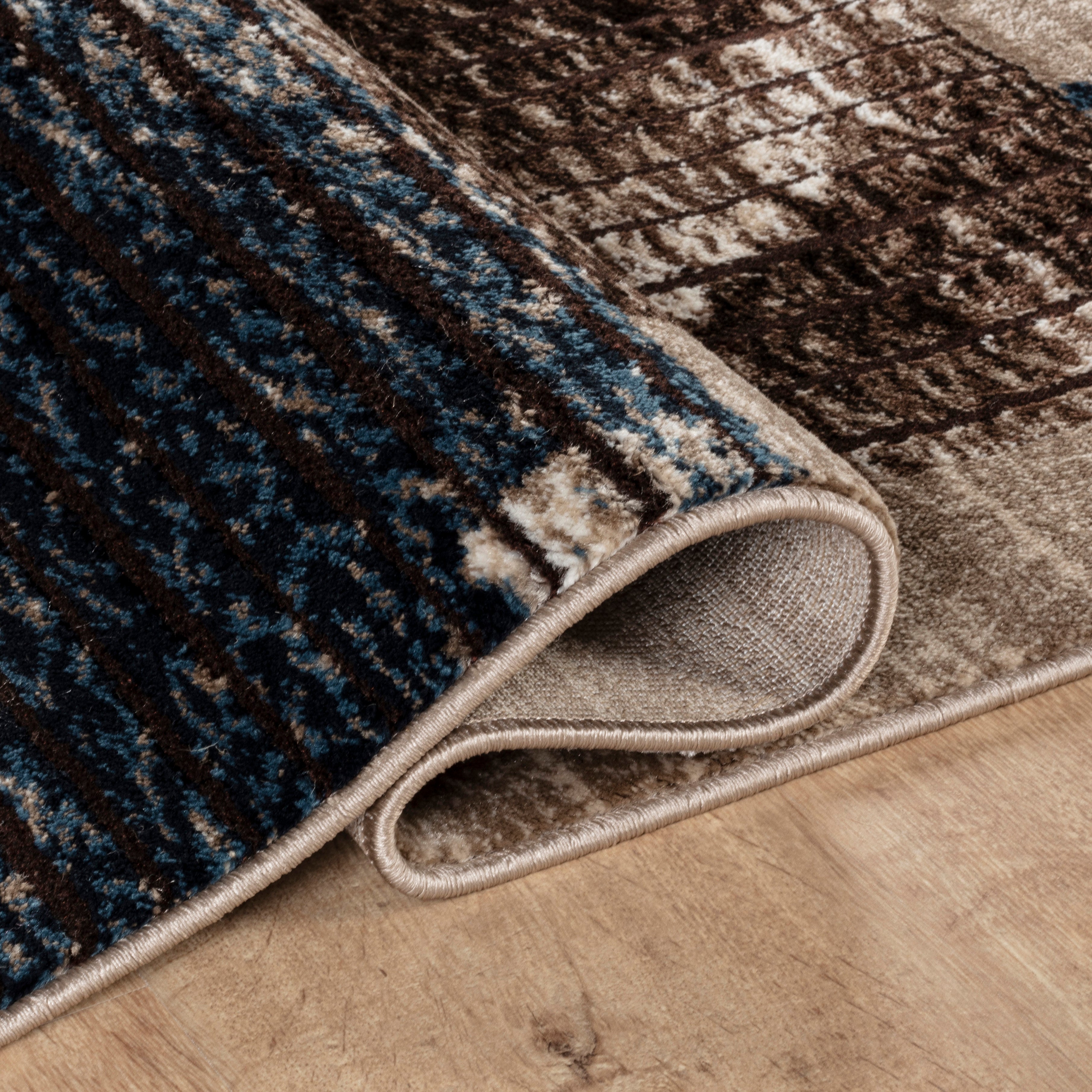 Argon 294 Area Rug Navy/D.Beige