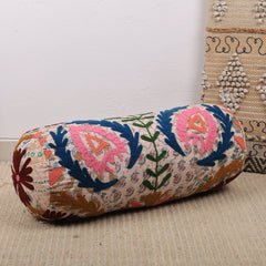 Kantha Charm Bolster | 21x8" | Cotton Fabric