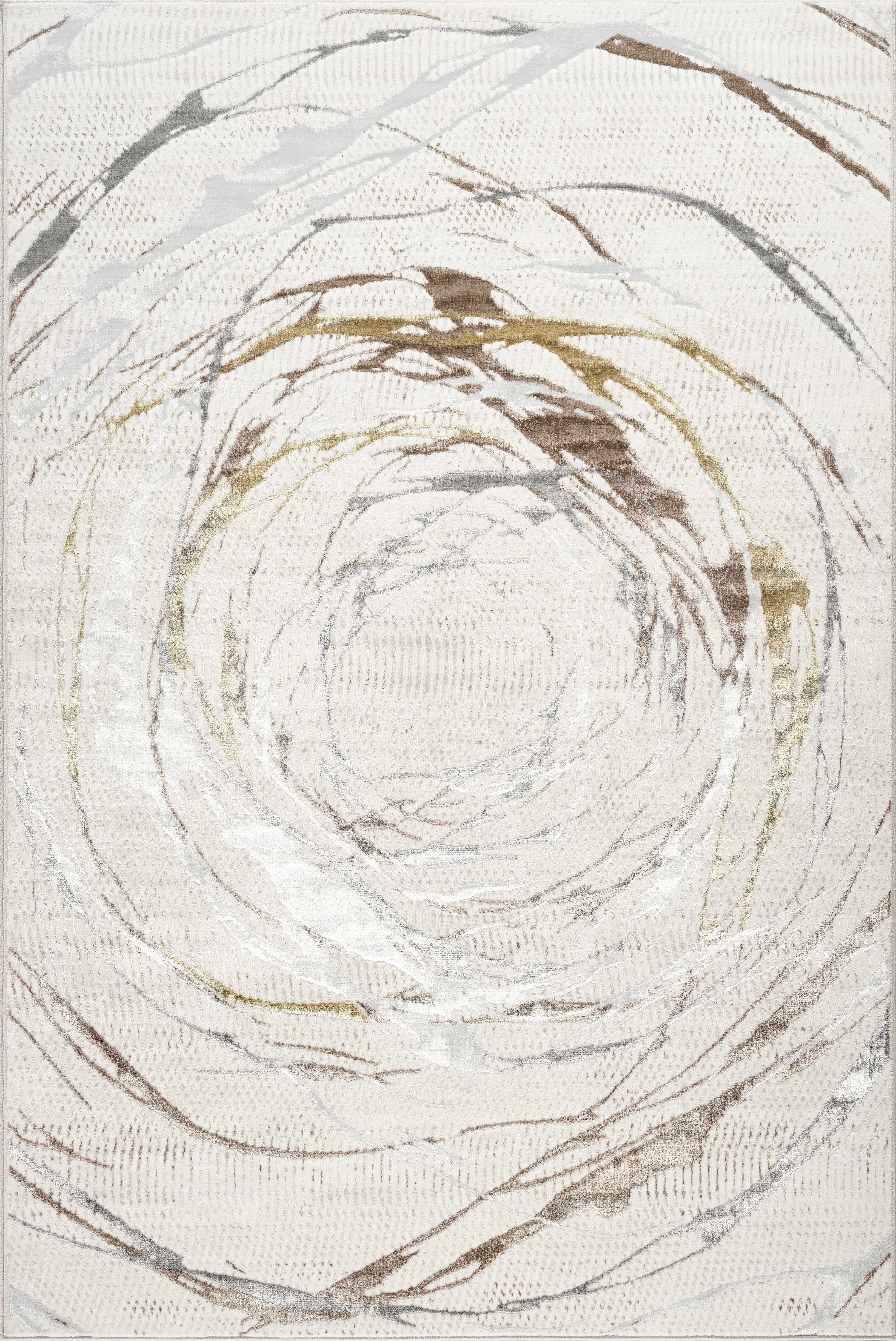 Caesar 50103 Cream area rug top view