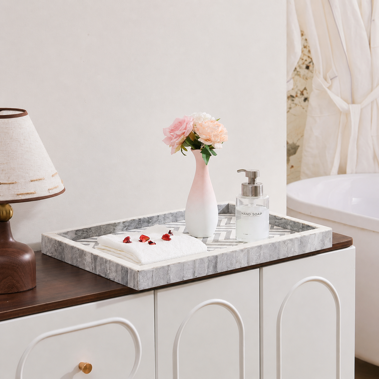 Wood Tray | Decorative Wooden Serving Tray | Elegant Home Décor Piece