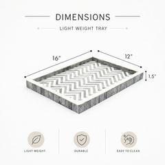 Wood Tray | Decorative Wooden Serving Tray | Elegant Home Décor Piece