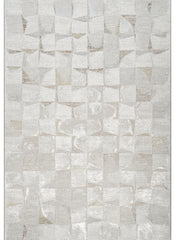 Modern Geometric Mosaic Tile Grey Area Rug & Runner – 60240 Grey