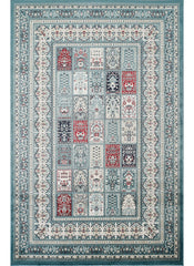 Traditional Persian Bakhtiari Garden Panel Blue Area Rug, Runner & Round Rug – 4763 Blue