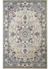 Traditional Persian Paisley Floral Medallion Beige Area Rug, Runner & Round Rug – 470 Beige
