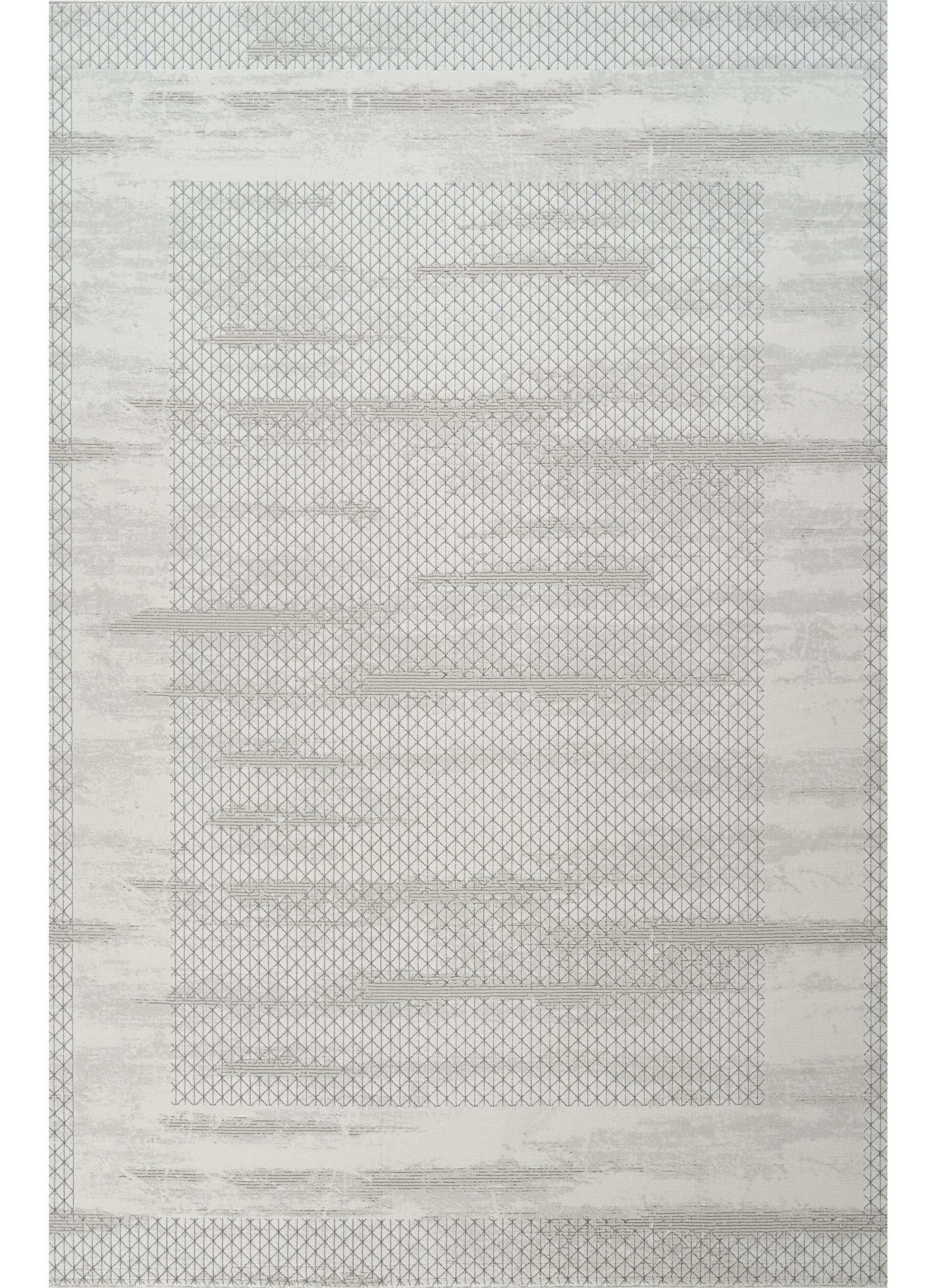 Modern Abstract Brushstroke Lattice Cream & Beige Area Rug & Runner – BT322 Cream Beige