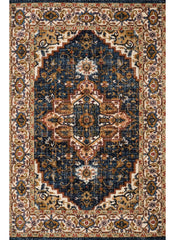 Mongolia 2987A Area Rug Navy/Navy