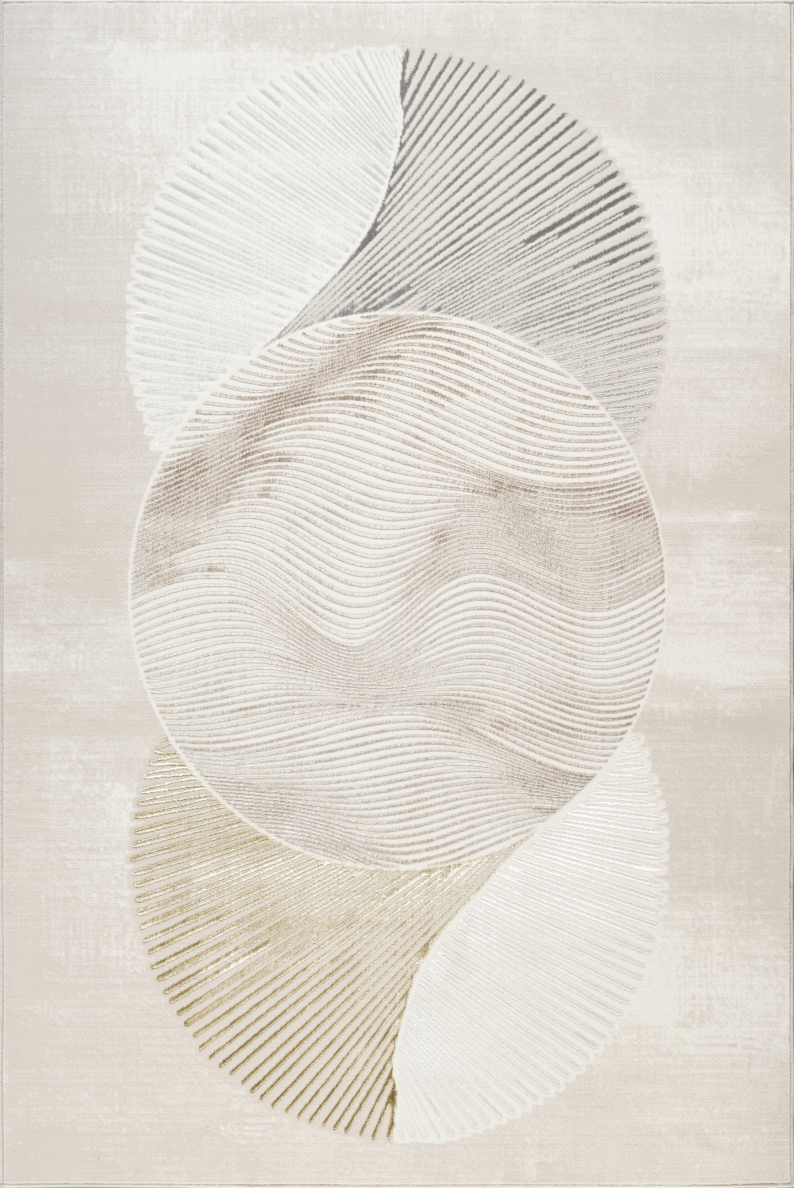 Cleopatra 50097 Cream area rug top view