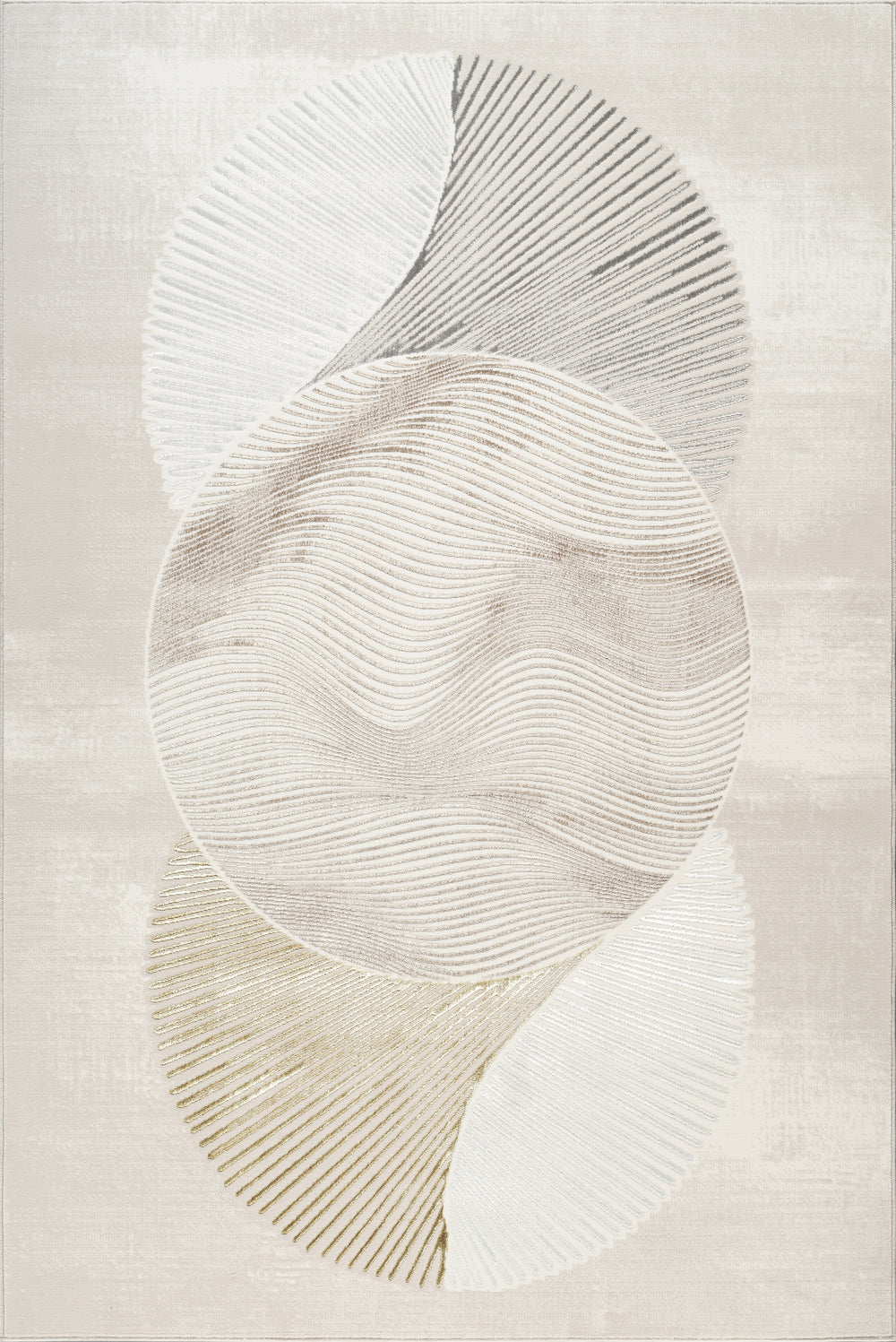 Cleopatra 50097 Cream area rug top view
