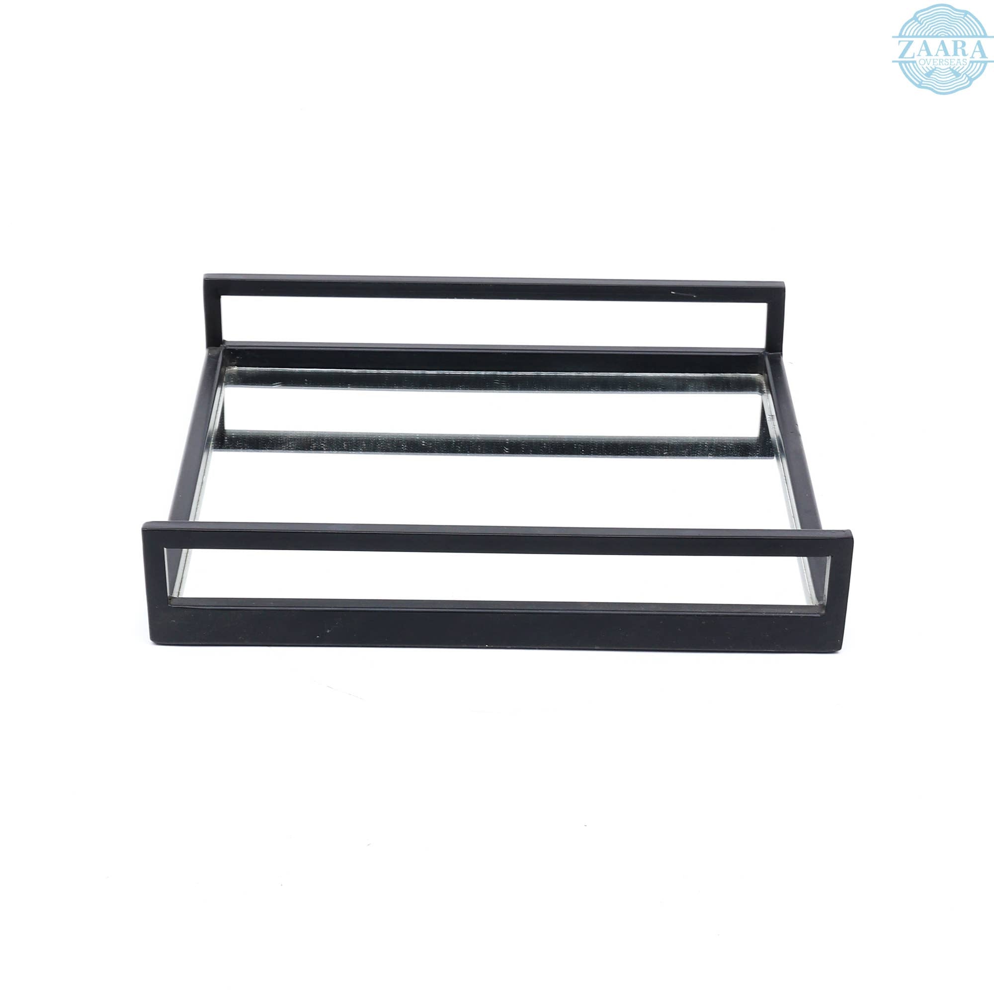 Glass Tray | Decorative Glass Square Tray | Set of 2 | Elegant Serving Set