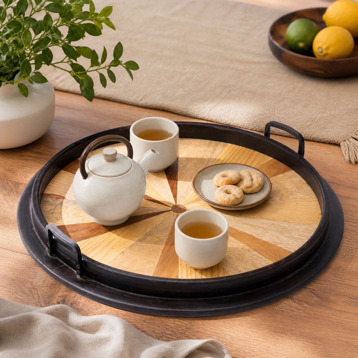Wood Tray | Decorative Wooden Serving Tray | Stylish Home Décor Accent