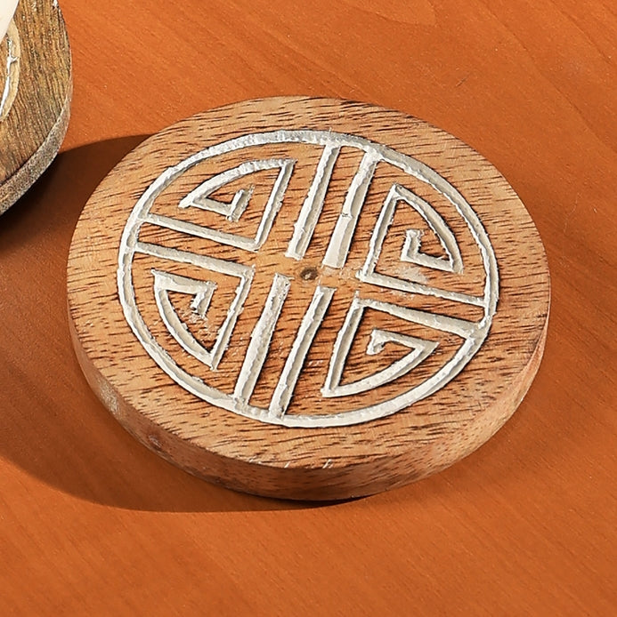 Wooden Coasters for Home & Office Use | Set of 4 | Stylish Drink Coasters