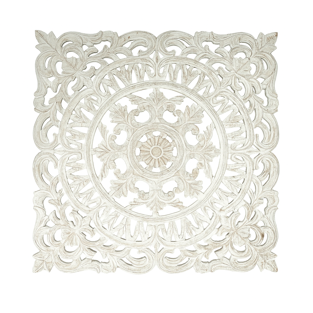 Hand Carved Wall Decor | Mandala Wall Accent | Unique Home Décor Piece