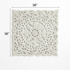 Hand Carved Wall Decor | Mandala Wall Accent | Unique Home Décor Piece