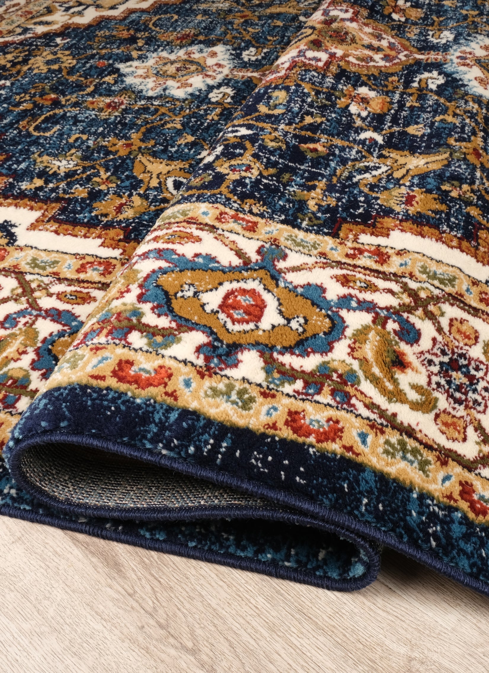 Mongolia 2987A Area Rug Navy/Navy