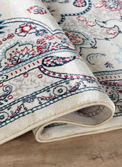 Traditional Persian Paisley Floral Medallion Beige Area Rug, Runner & Round Rug – 470 Beige