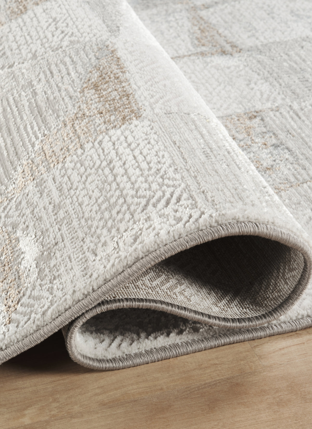 Modern Geometric Mosaic Tile Grey Area Rug & Runner – 60240 Grey