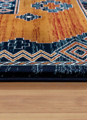 Traditional Tribal Southwestern Geometric Rose Area Rug & Runner – E927A Rose