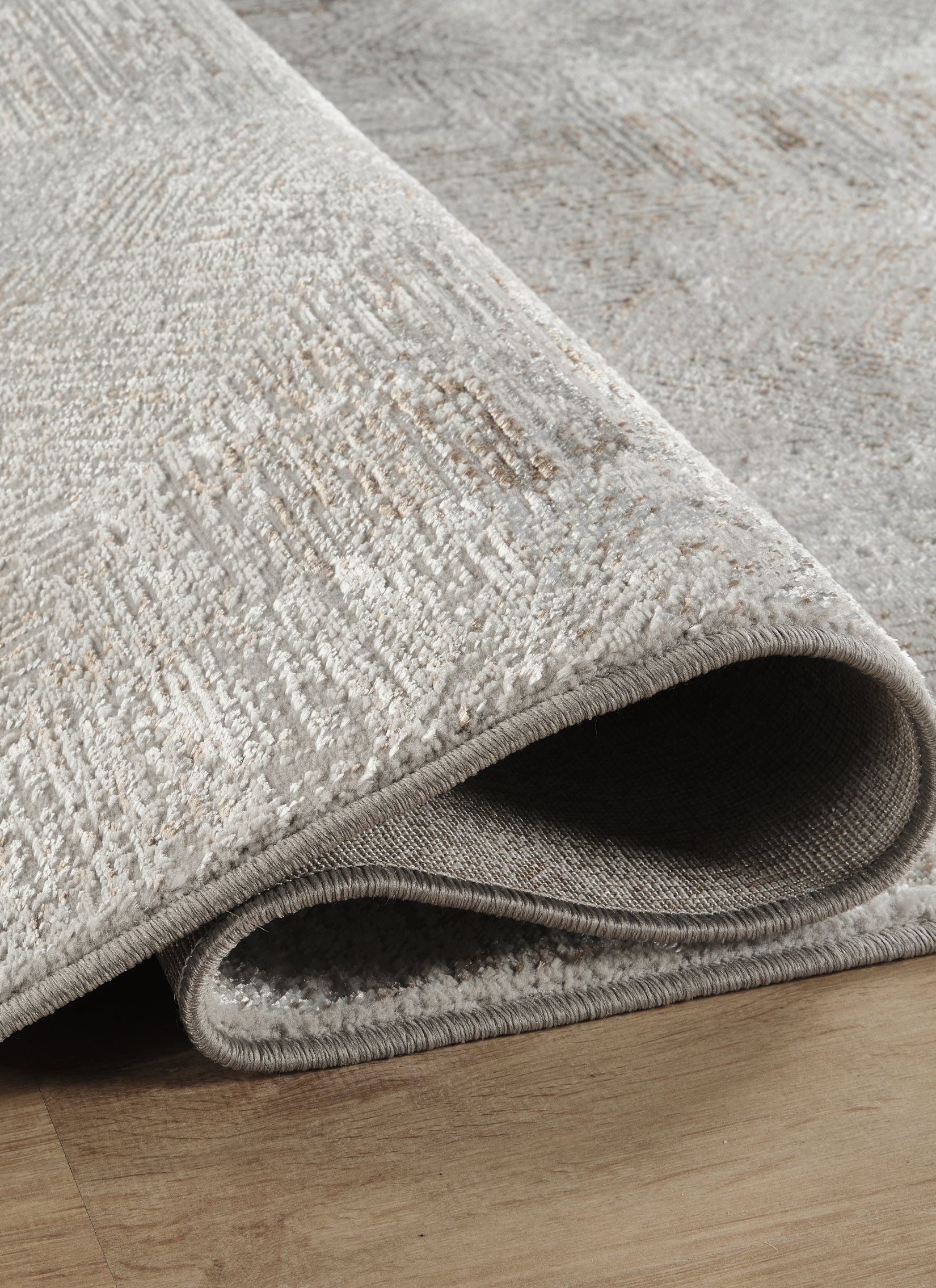 Modern Abstract Distressed Geometric Grey Area Rug & Runner – 60235 Grey