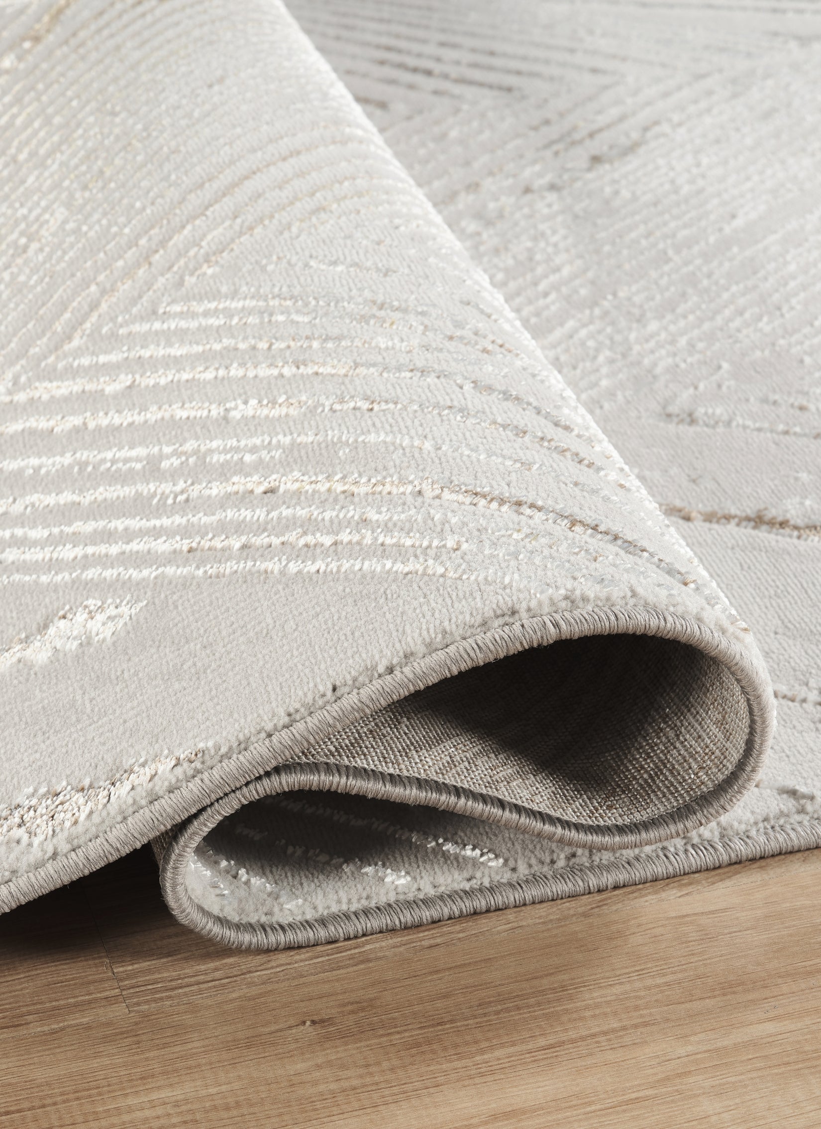 Modern Chevron Herringbone Textured Grey Area Rug & Runner – G1568 Grey