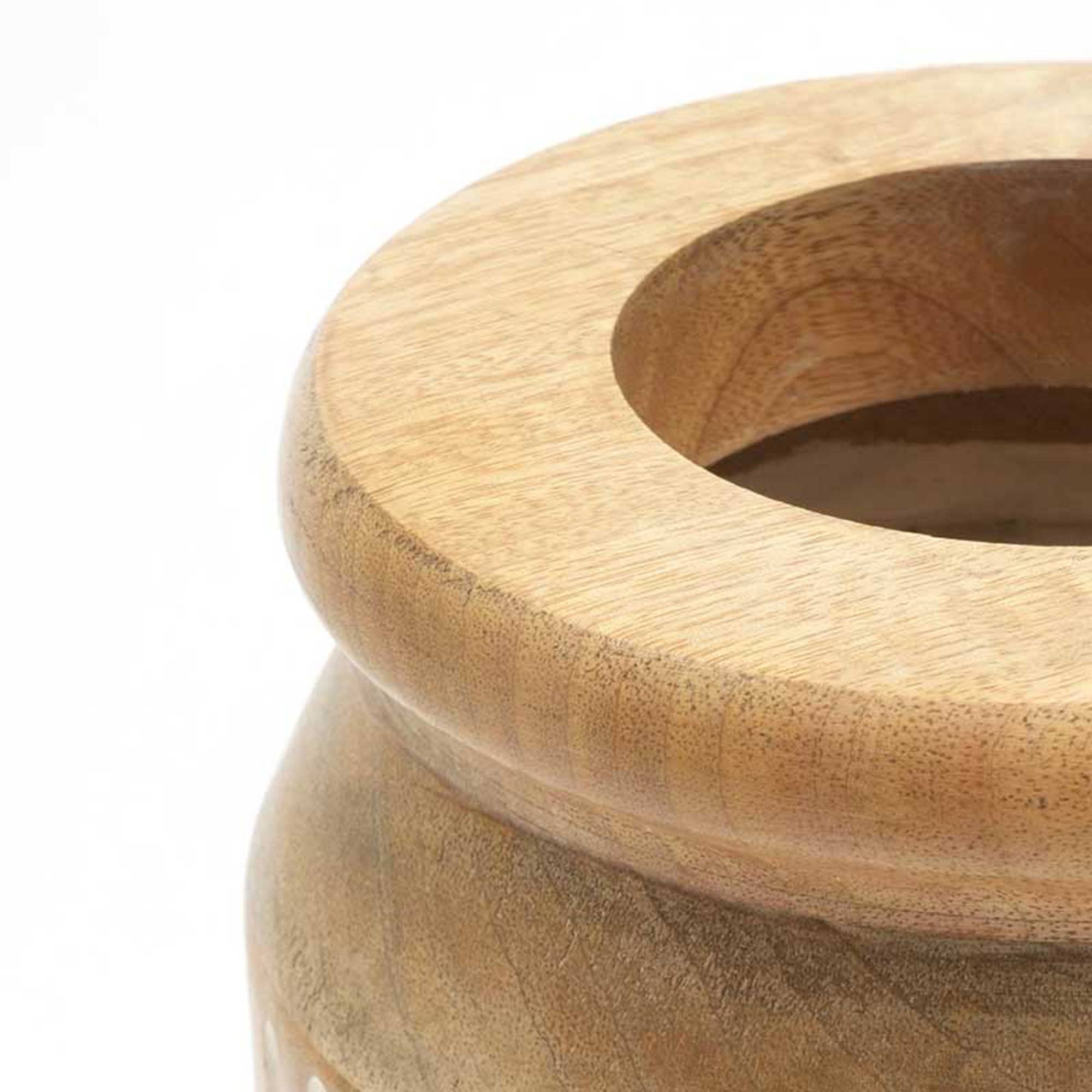 Vase | Decorative Handcrafted Accent Wood Vase | Rustic & Boho Style | Living Room, Bedroom & Entryway