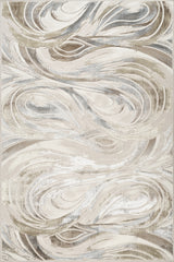 Caesar 39742 Cream area rug top view
