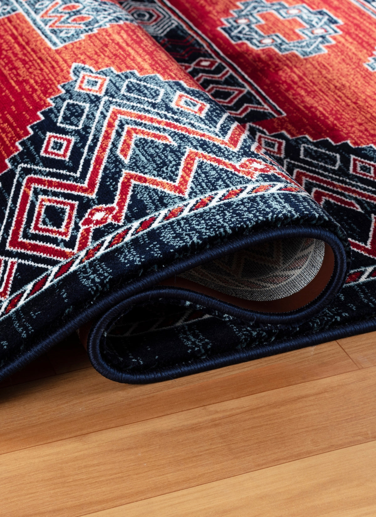 Traditional Tribal Southwestern Geometric Red Area Rug & Runner – E927A Red