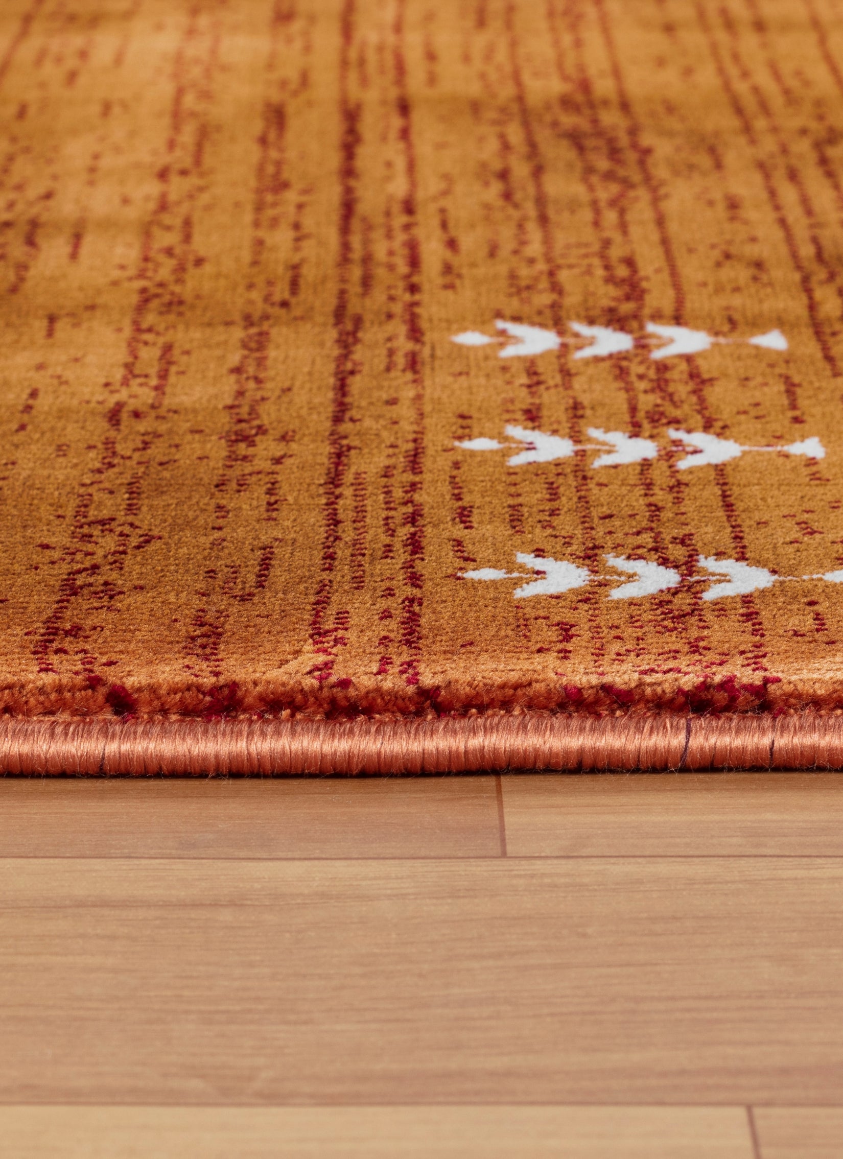 Modern Tribal Gabbeh Bordered Solid Rose Area Rug & Runner – B744A Rose