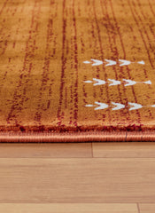 Modern Tribal Gabbeh Bordered Solid Rose Area Rug & Runner – B744A Rose
