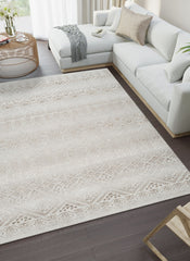 Modern Boho Tribal Diamond Stripe Grey Area Rug & Runner – G1631 Grey