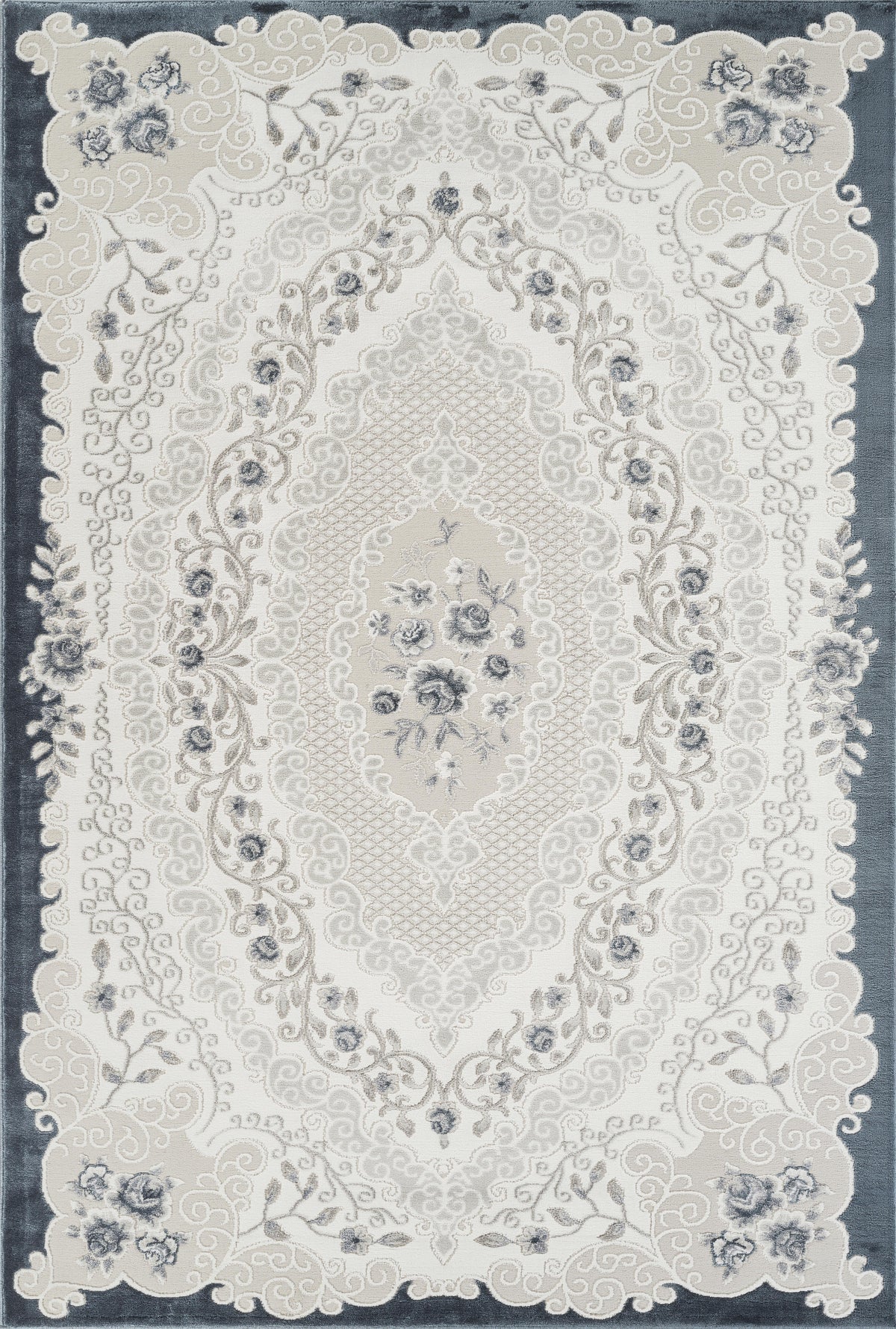 Troy Area Rug 17456 GREY NAVY
