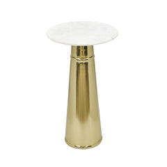 Side Table | White Marble Top |  Modern Design