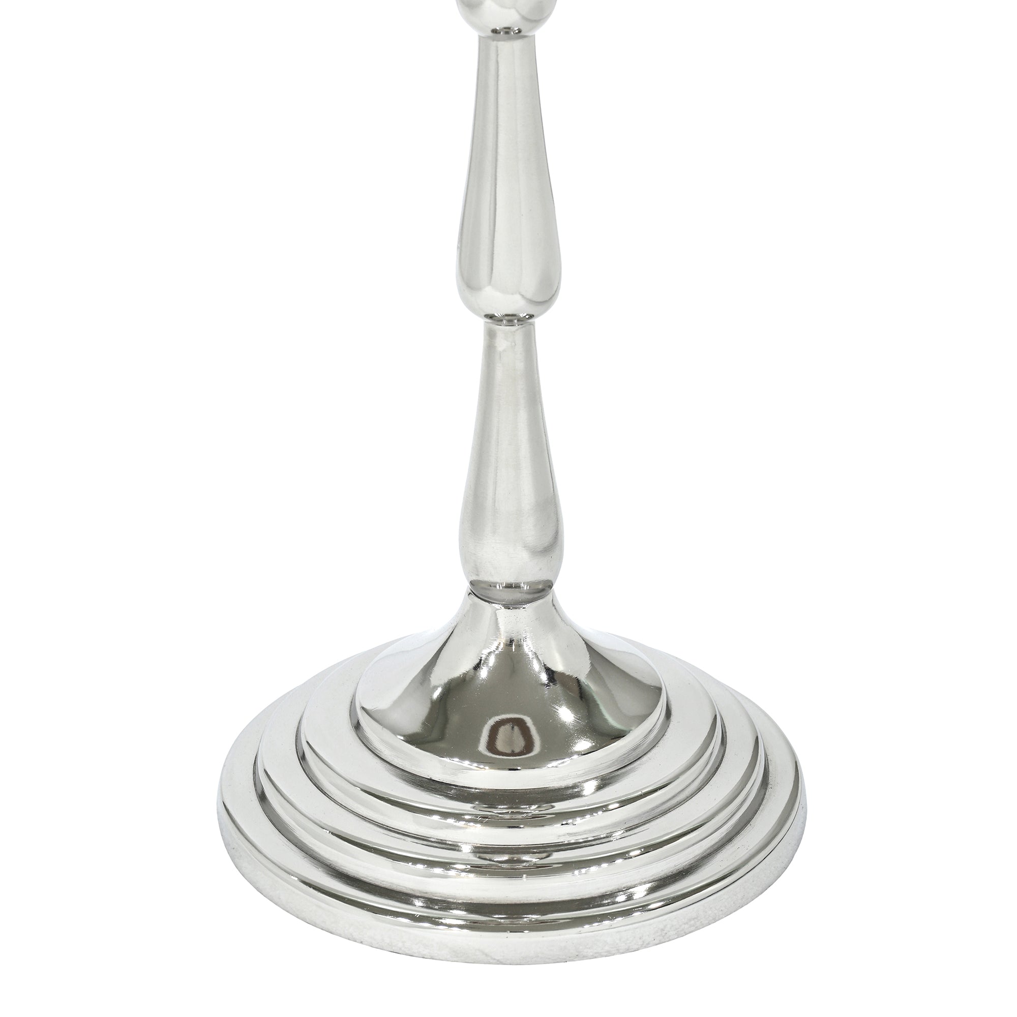 Drink Table with White Marble Top | Aluminum Base