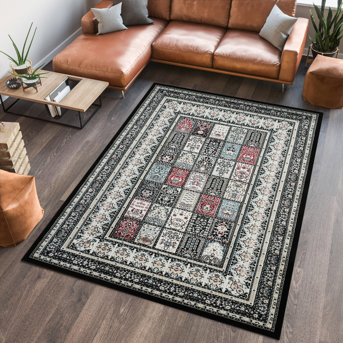 Hereke 4763 Area Rug Black