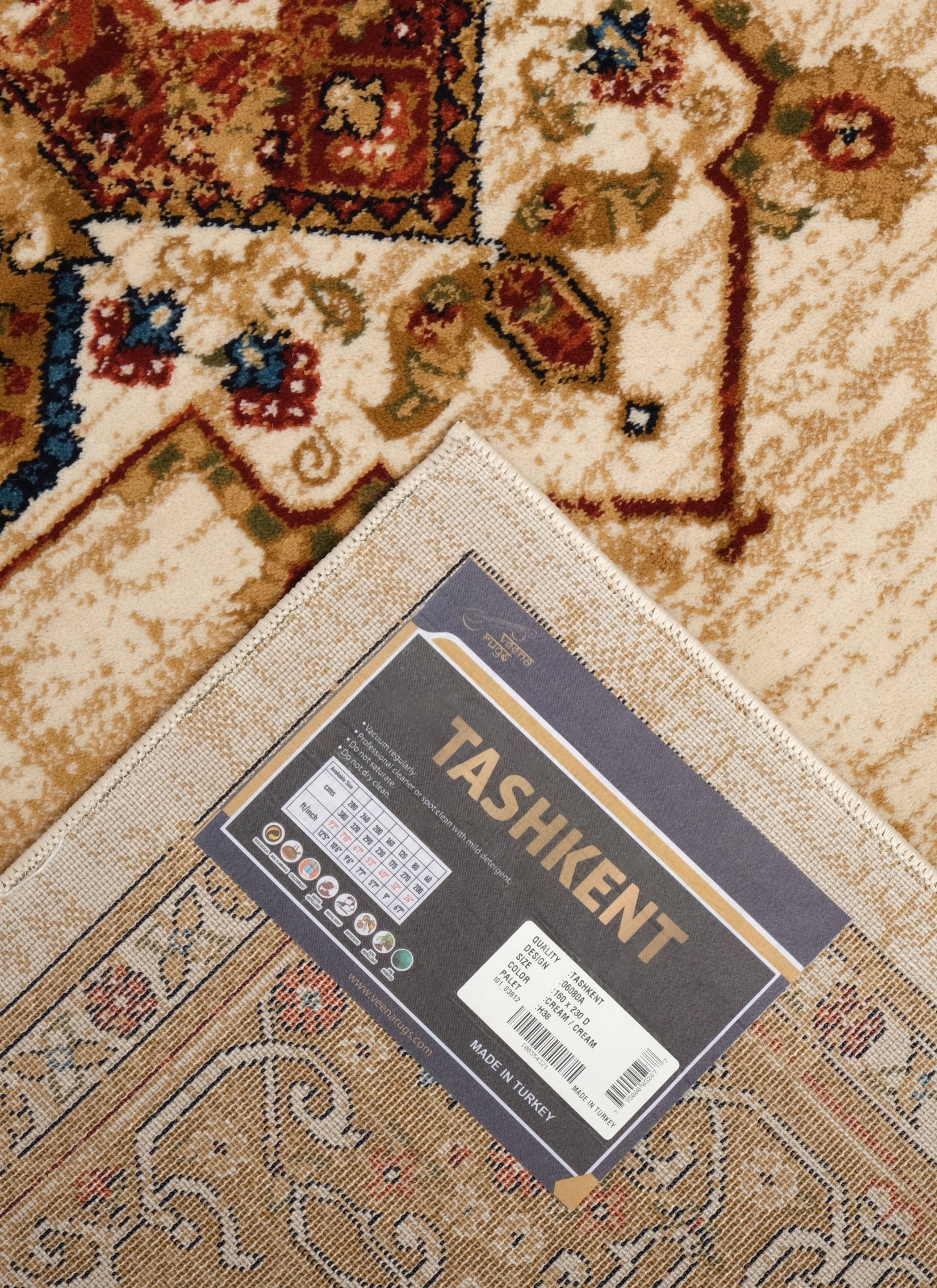 Tashkent 6080A Area Rug Cream/Cream