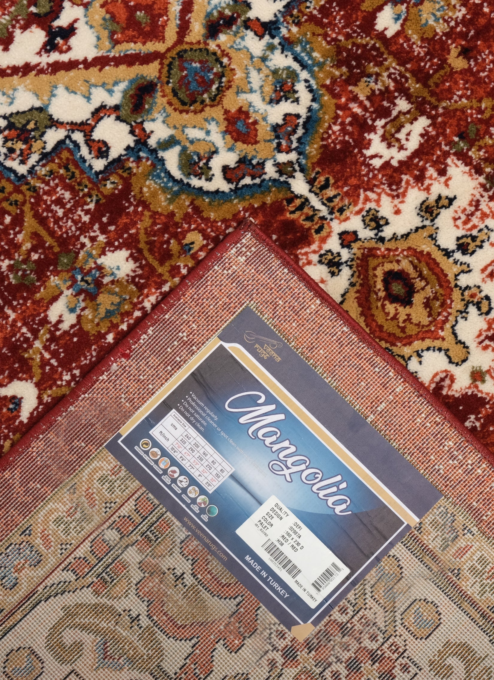 Mongolia 2987A Area Rug Red/Red