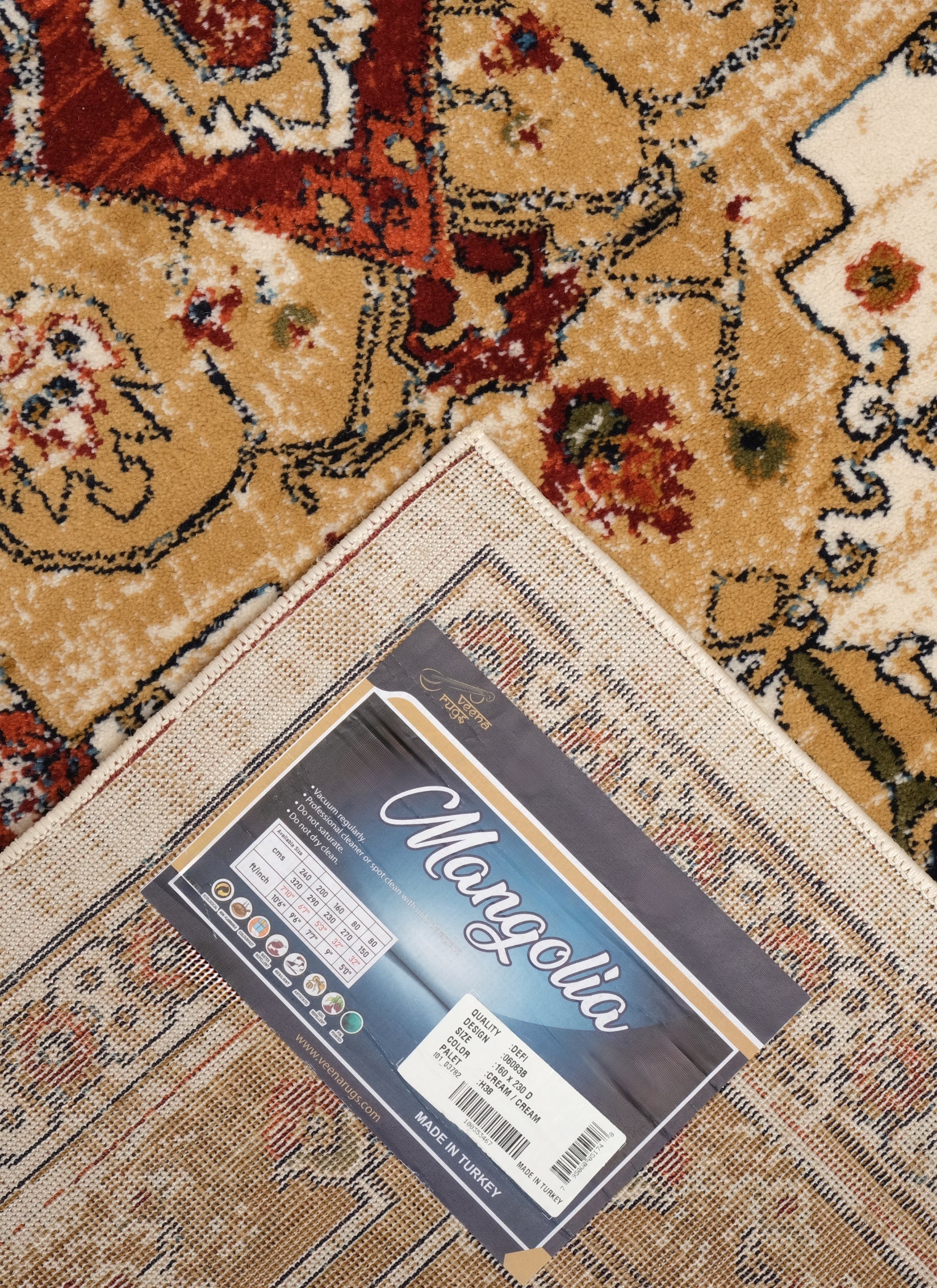Mongolia 6083B Area Rug Cream/Cream