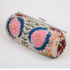 Kantha Charm Bolster | 21x8" | Cotton Fabric